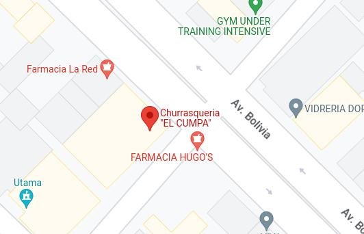 Ubicacion de la Churrasqueria el CUMPA